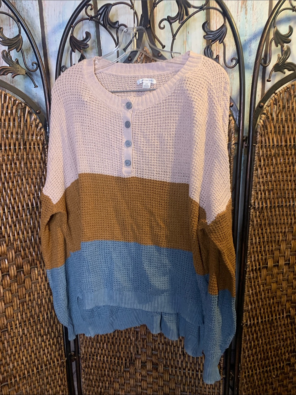 AEO Striped Oversized Sweater Size L